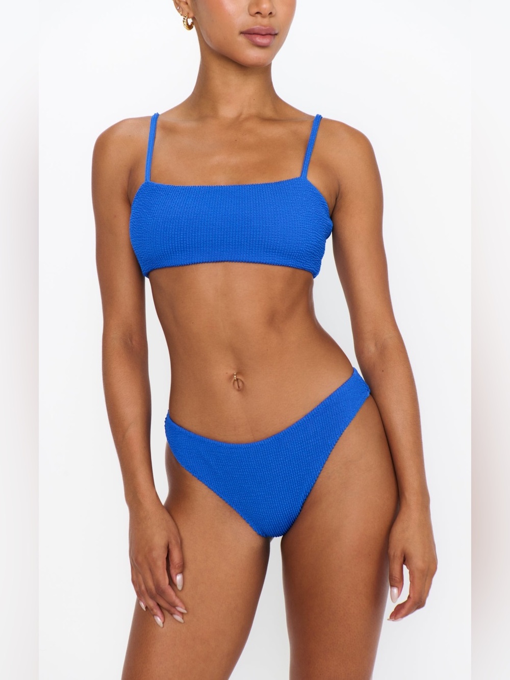 Show Me Your Mumu Silvana Bikini Bottom size Small S Cobalt Blue Scrunch nwot